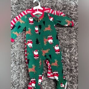 🌻 18 Month Carters Christmas Footie Zipper Pajamas